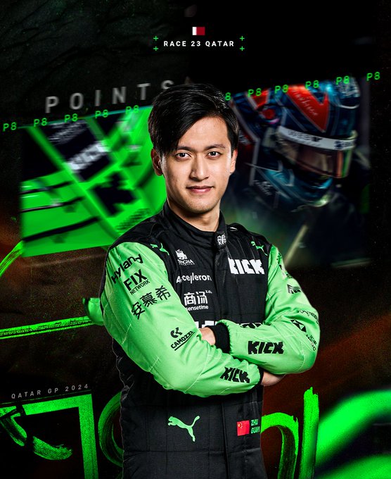 💪🏻扬眉吐气！中国车手周冠宇P8完赛拿下索伯车队赛季首分